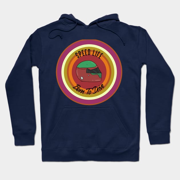 Born to drive, helmet Hoodie by Magination